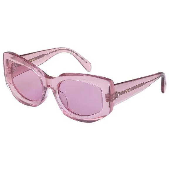 NEW CELINE SUNGLASSES, PINK WOMEN EYEWEAR CELINE Celine CL40243I Pink Hexagon Sunglasses – Designer Daydream main image 4